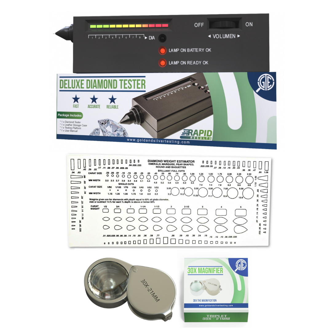 Gold, Silver, Platinum & Diamond Testing Kit JSP Acid & Digital Tester for Diamonds Moissanites and Gemtstones
